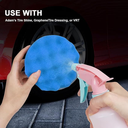 2 Pack Large Tire Shine Applicator Pad, Tire Hex Grip Applicator, Reusable Car Cleaning Supplies After Car Wash
