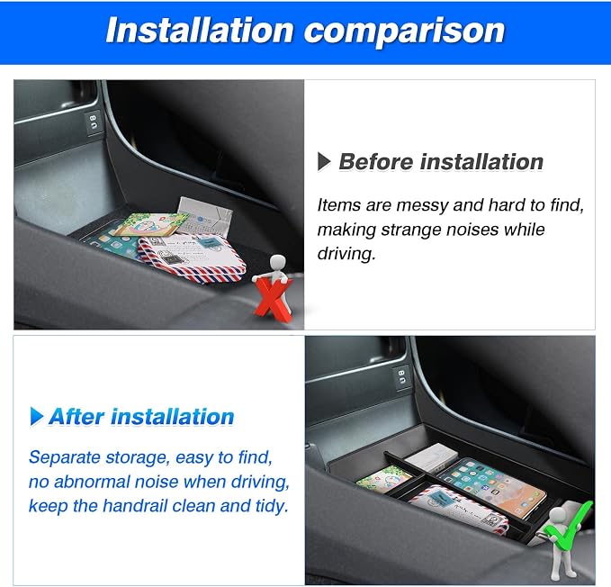 Autorder Center Console Bottom Organizer for 2023 2024 2025 Toyota bZ4X/ Subaru Solterra Accessories Lower Center Console Storage Tray