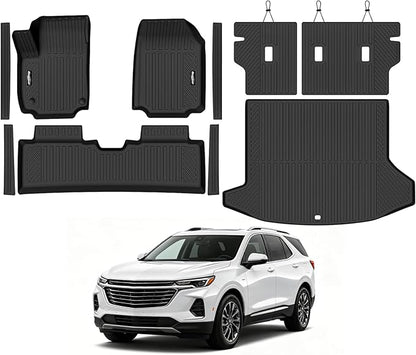 Floor Mats for Chevrolet Equinox/GMC Terrain 2025-2026, Trunk Mat and Backrest Mat & Door Sill Guard All Weather TPE Protector for Chevrolet Equinox Accessories