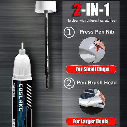 Car Touch Up Paint(Lakeshore Blue Metallic(GXP/WA136H)) for Chevrolet, Car Paint Scratch Repair Kit, Quick & Easy Solution to Repair, 2 in 1 Scratch Remover Pen with Color-Matched