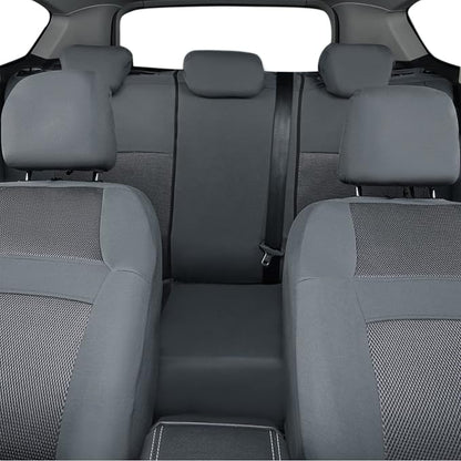 CAR PASS Seat Cover Full Sets, 3D Air Mesh Car Seat Cover with 5mm Composite Sponge Inside,Airbag Compatible Universal Fit for SUV,Vans,sedans, Trucks, Automotive Interior Covers(Pure Gray)