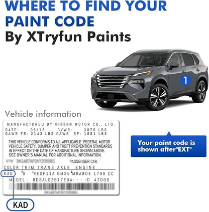 RBG Arctic Blue Touch Up Paint for Nissan, DIY Car Paint Scratch Repair Kit, Automotive Paints, Quick & Easy Fix Scratch Repair Compatible with Rogue/Altima/Frontier/Pathfinder/Titan/Murano/NV