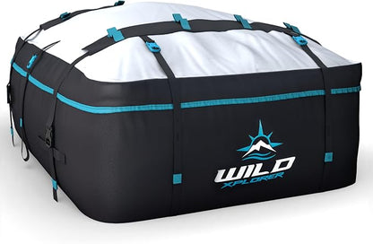 Rooftop Cargo Carrier - 19 Cubic Feet (XL), Waterproof Soft Shell Car Roof Cargo Carrier, Heavy Duty Car Top Luggage Cargo Bag with Patented Door Hooks and Non-Slip Mat