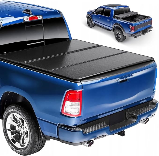 Hard Tri-Fold Truck Bed Tonneau Cover for Ford F-150 2015-2025, F-150 Lightning 2022-2025, 5.6 ft 67.2 in Bed