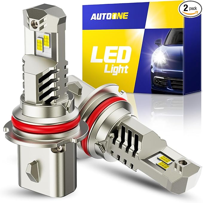 AUTOONE 9007 LED Bulb, 800% Brighter, 3 Min Quick Install, 20 Years Lifespan, No Flicker, 99% Compatibility