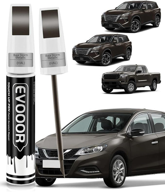 Touch Up Paint Compatible with Nissan Exact Match 2 in 1 Touch up Paint for Chips and Nicks Repair (Baja Storm Metallic(HAL))