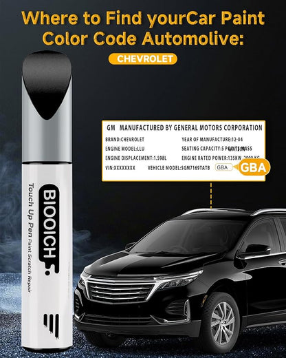 Touch Up Paint Pen Exact Color Match Car Chip and Scratch Repair (for Chevrolet, Black(GBA/WA8555))
