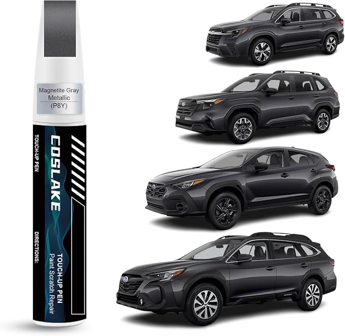 Car Touch Up Paint(Magnetite Gray Metallic(P8Y)) for SUBARU, Car Paint Scratch Repair Kit, Quick & Easy Solution to Repair, 2 in 1 Scratch Remover Pen with Color-Matched