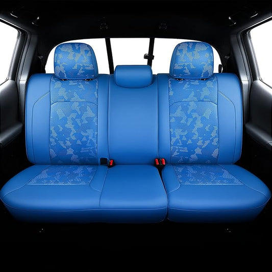 Carlimeki Leather Seat Covers Custom Fit for Tacoma Gen 3rd (2016-2023) Double & Crew Cab, for SR, SR5, Limited, TRD Pro, TRD Sport, TRD Off-Road, Trail Special Edition - Fully Covered