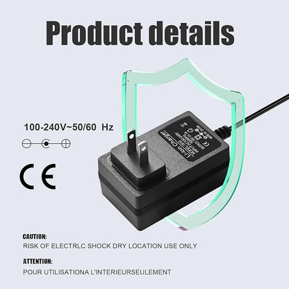 15V 1A~1.5A Adapter Charger Charging Cable Cord for Peak 450A 500A 600A 800A 1000A Auto Battery Booster Jump Starter, Compatible Beatit,Tacklife,Gooloo & More Portable Car Jump Starter