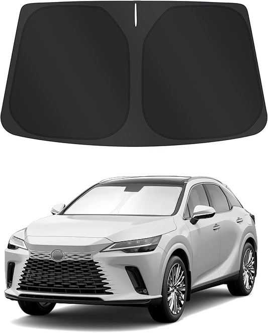 TINGLU Sun Shade for Lexus RX 2023 2024 2025 2026 Accessories Windshield Sun Shade Window Shade UV Rays Protection Sun Visor Cover with Steering Wheel Sunshade Storage Bag