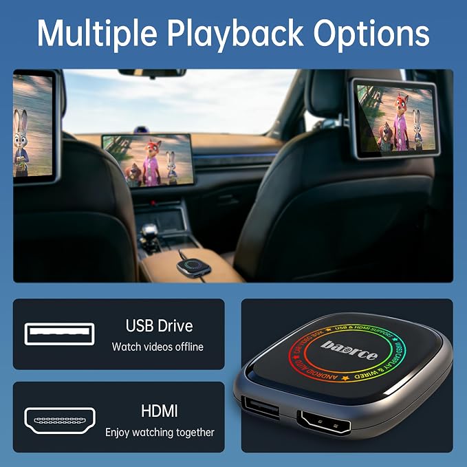 Magic Box 3.0 Max 2026 Upgrade - 32G Car Streaming Device with Netflix, YouTube, Prime Video, Wireless Apple CarPlay & Android Auto Adapter, Support HDMI Output & USB Drive, for OEM Wired CarPlay Cars