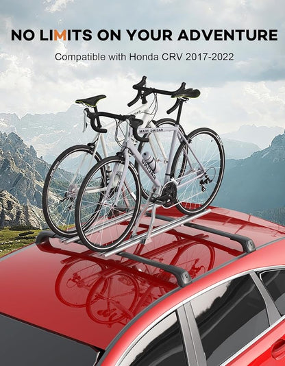 Wonderdriver 330lbs Roof Rack Cross Bars Fit for Honda CRV CR-V 2017 2018 2019 2020 2021 2022 (Without Side Rails), Heavy Duty Roof Rails Crossbars (Cutting the molding Trim) Cargo Carrier Luggage