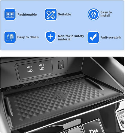 SXCY for 2025 2026 Nissan Murano Wireless Charging Protective Mats 2025 2026 Murano Accessories Center Console Inserts Liner Anti-Slip Anti-Dust Waterproof Mats
