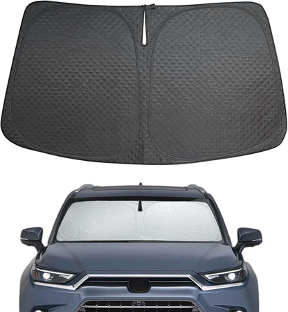 Car Windshield Sun Shade 5 Layers Thick for 2020-2025 2026 Toyota Highlander SUV (L LE XLE Limited Platinum) - Front Window Sunshade Sun Visor Accessories - Protector Vehicle Reflect UV Sun and Heat