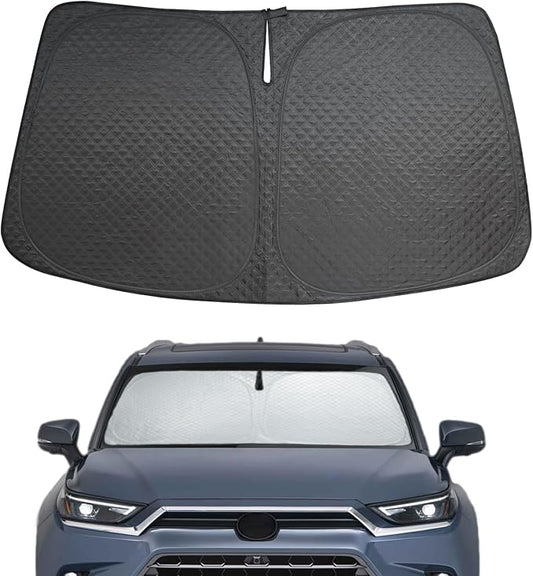 Car Windshield Sun Shade 5 Layers Thick for 2020-2025 2026 Toyota Highlander SUV (L LE XLE Limited Platinum) - Front Window Sunshade Sun Visor Accessories - Protector Vehicle Reflect UV Sun and Heat
