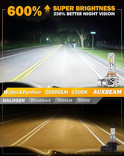Auxbeam 9005 Fog Light, Q26 Series 20000LM 9005 Offroad Light or Fog Light