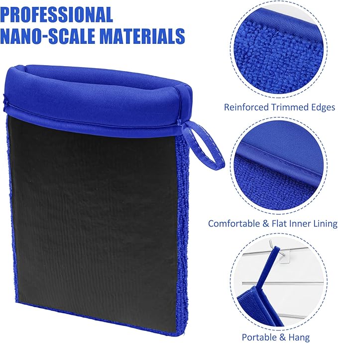 Windspeed 2Pack Clay Mitt, Microfiber Clay Bar for Car Detailing, Medium Grade Clay Bar Glove Clay Towel Auto Detailing for Cleaning Auto Clay Mitt (Blue)