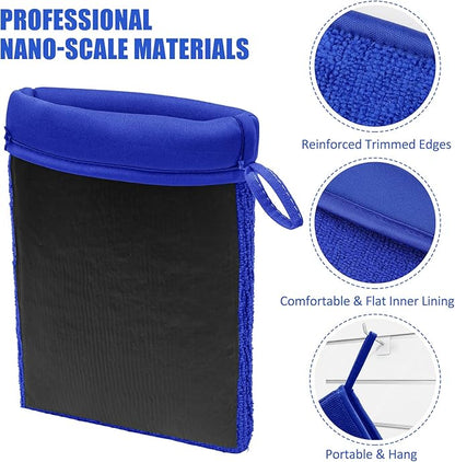 Windspeed 2Pack Clay Mitt, Microfiber Clay Bar for Car Detailing, Medium Grade Clay Bar Glove Clay Towel Auto Detailing for Cleaning Auto Clay Mitt (Blue)