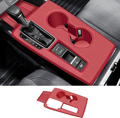 Temmis Center Console Silicone Organizer Wrap for Honda Civic 2022-2025, Full-Wrap Center Consel Electrostatic adsorption Cover for Honda Civic-Red