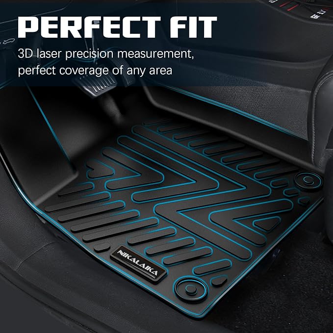 Floor Mats for Honda Pilot 2023 2024 2025 2026 All Weather Protection TPE Rubber Floor Liners for 2023-2026 Honda Pilot Accessories, Odorless Anti-Slip, 1st, 2nd & 3rd Row, Black