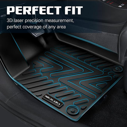 Floor Mats for Honda Pilot 2023 2024 2025 2026 All Weather Protection TPE Rubber Floor Liners for 2023-2026 Honda Pilot Accessories, Odorless Anti-Slip, 1st, 2nd & 3rd Row, Black