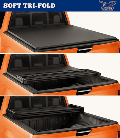 TIPTOP Soft Tri-Fold Tonneau Cover Truck Bed for 2022 2023 2024 2025 2026 Maverick 4.5ft Bed (54.4") | TPX3 |.