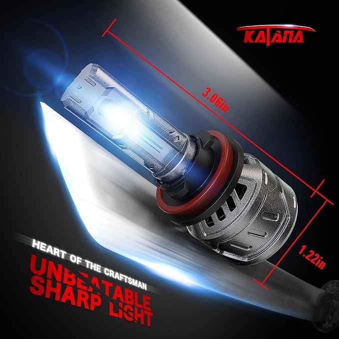 KATANA Fog Light Bulb 400% Brightness 6500K Plug and Play of 2