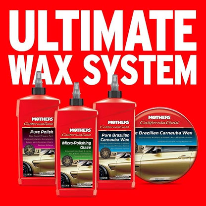 Mothers California Gold Micro-Polishing Glaze, 16 oz. — Ultimate Wax System Step 2, Adds Vibrance, Depth & Clarity to Paint & Clearcoats, Enhances Reflectivity, Especially on Dark Colors (08100)