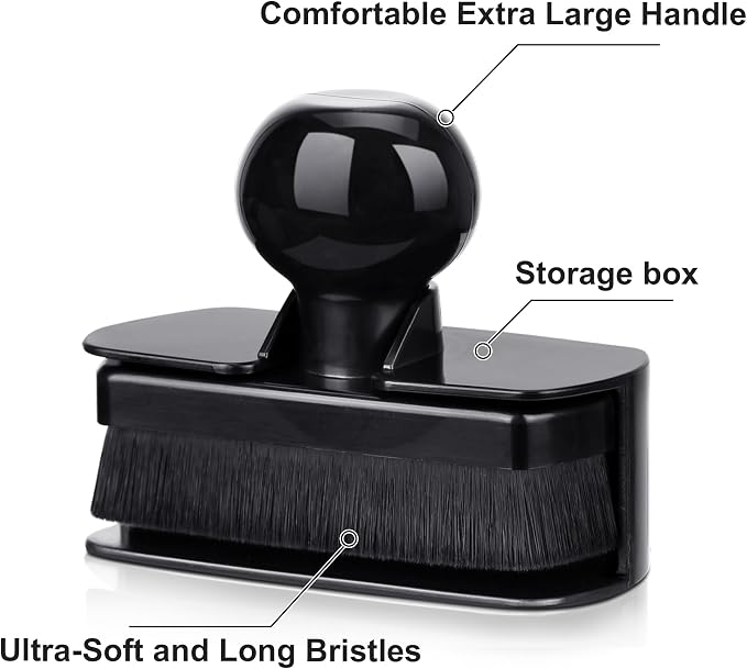 2pcs Large Car Tire Shine Applicator,Vegan Tire Shine Brush - Automotive Tire Dressing Applicator Brush with Storage Stand for Tire Detailing & Car Wash Kit, 3.6 Inch Length (Black & Orange)