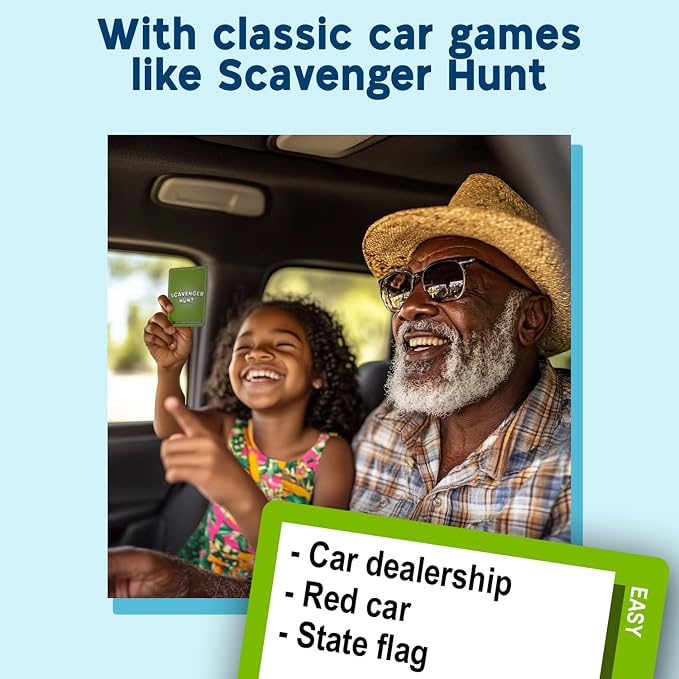 The Ultimate Road Trip Game Bundle, a 4-in-1 Travel Game and Car Game for Kids and Adults, Filled with Must-Have Road Activities