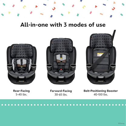 Disney Baby Turn and Go 360 Rotating All-in-One Convertible Car Seat, Vintage Mickey Mouse