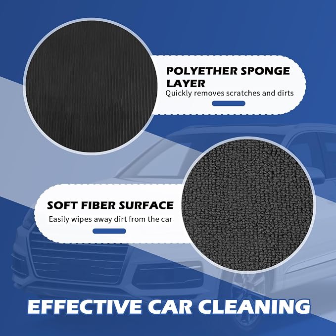2PCS Car Clay Mitt Auto Detailing,Soft Clay Bar Mitt for Cleaning Car Surfaces,Anti-Scratch Clays Mitts for Cars Detailings to Replace Traditional Clays Bar Cars Accessories (Gray/2PCS)