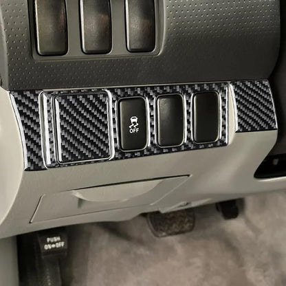 NVCNX Real Premium Carbon Fiber for Toyota 2nd Gen Tacoma Accessories 2005-2015 2006 2007 2008 2009 2010 2011 2012 2013 2014 Car Dash Driver Side Button Panel Cover Interior Trim Sticker Decal 4PCs