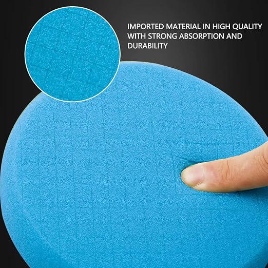 Blue T60 Moderate-Cut Foam Polishing Pads, SPTA 1Pc 5.5 Inch Face for 5 Inch 125mm Backing Plate Compound Buffing Sponge Pads for Car Buffer Polisher Compounding, Polishing and Waxing -FPTSS5B