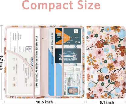 CoBak Car Registration and Insurance Holder - Vehicle Glove Box Car Organizer,Auto Truck Comparment Accessories Case with Magnetic Closure for Driver License,Cards
