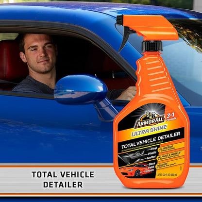 Armor All Ultra Shine Total Vehicle Detailer, Car Detailer Spray for Interior and Exterior Use, 22 Fl Oz (Pack of 2)