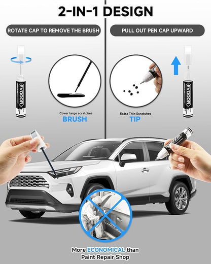 089 Wind Chill Pearl Tricoat Touch Up Paint Compatible with Toyota Exact Match 2 in 1 Touch up Paint for Chips and Nicks Repair