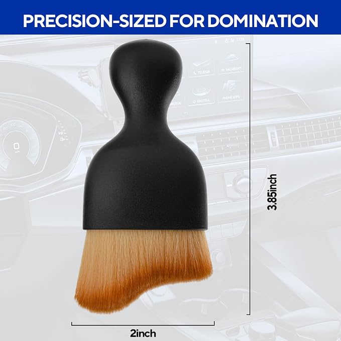Car Detailing Brush, Automotive Interior Dusting Brush, Soft Car Interior Cleaning Tool for Dashboard Interior, Leather, Keyboard, Scratch-Free (2PCS-C)