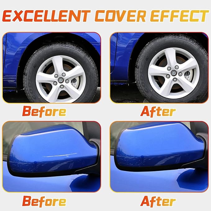 Touch Up Paint Pen for Cars, Car Paint Scratch Repair, 2-In-1 Car Touch Up Paint Fill Paint Pen, Quick & Easy Solution to Repair Minor Automotive Scratches 0.8 fl oz (Blue)