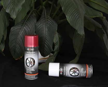 EASTUP Premium Metallic Acrylic Enamel Wheel Paint Wine-Red Color - Brilliant Finish, High Durability, Fade-resistant, Quick Drying Rim Coating Spray Paint.