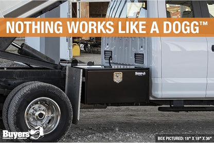 Buyers Products 1703305 Black Steel Underbody Truck Tool Box – 14 x 16 x 36 Inch - Truck Bed & Underbelly RV Storage Box, Locking T-Latch, Weather-Resistant, Heavy-Duty Flatbed Job Box, Made in USA