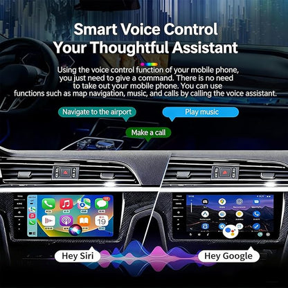 Mini Wireless Carplay Adapter Update for iPhone and Android Auto - Carplay Wireless Adapter Car Play, Wired to Wireless, Compatible with iPhone iOS 10+, Silver