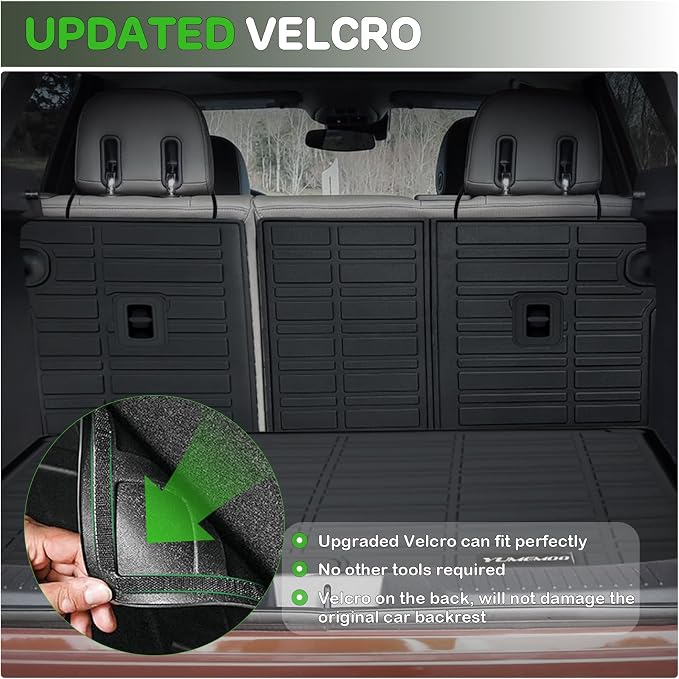 Floor Mats for 2024 2025 2026 Chevrolet Trax Upgrade Trunk Mat with Backrest Mat All Weather Floor Liners TPE Rubber Cargo Liner Fit for 2026 Chevy Trax Anti-Slip Full Set Automobile Mats Accessories