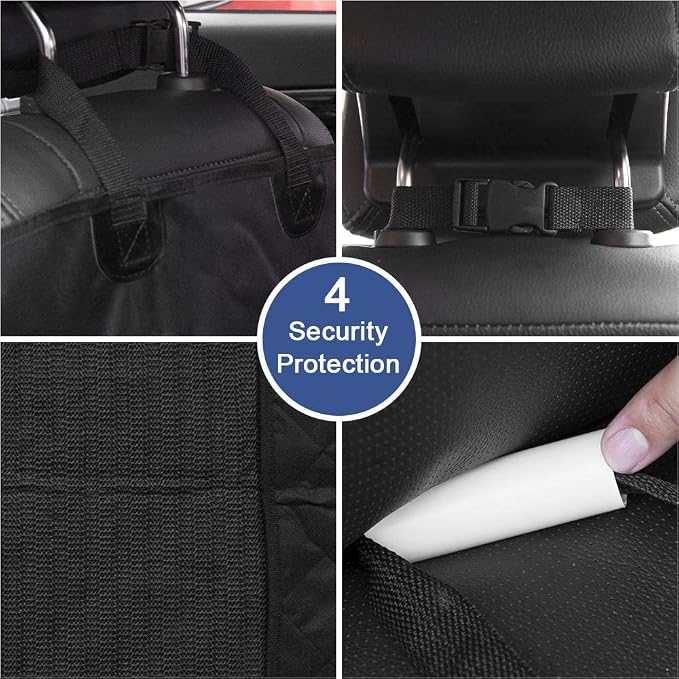 HONEST OUTFITTERS Dog Car Seat Cover 2 Pack, Waterproof Front Seat Car Cover for Cars, Trucks, and Suvs, Pet Front Cover for Cars, Nonslip Dog Seat Cover, Black
