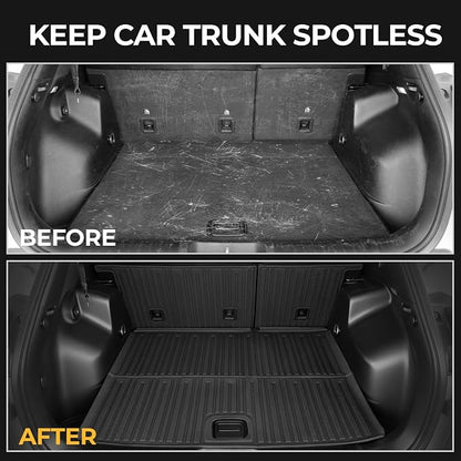 Floor Mats for Jeep Cherokee 2019-2023, All Weather Floor Mats Trunk Cargo Liner with Backrest Protectors and Door Sill Guards Accessories, Full Coverage Set