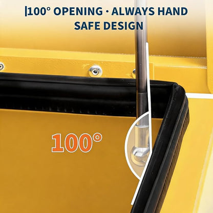IDEALHOUSE Truck Bed Tool Box and Trailer Tongue Box - 30" Black Steel Storage Chest for Pickup Trucks, RVs, Trailers, Vans,48"x 15"x 15"
