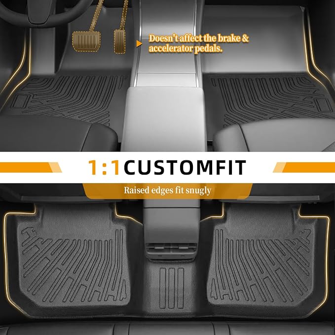 Floor Mats for Subaru Crosstrek 2013-2016-2017, for Subaru Impreza 2012-2016, Front Rear Mats & Cargo Mat, TPE Anti-Slip Waterproof Summer Winter Floor Liners Crosstrek Floor Mats Accessories