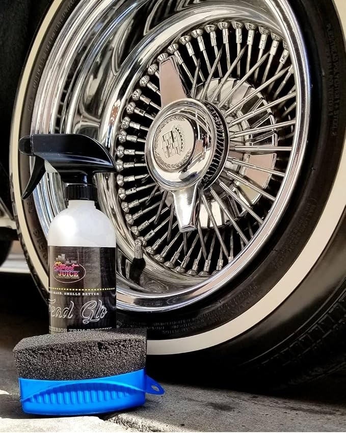 Tread Glo TG-1 Tire and Exterior Trim Dressing Long Lasting Super Shine Dressing for Tires, Rubber, Plastic, Trim and More Safe for Cars, Trucks, SUVs, RVs & More 1 Gallon