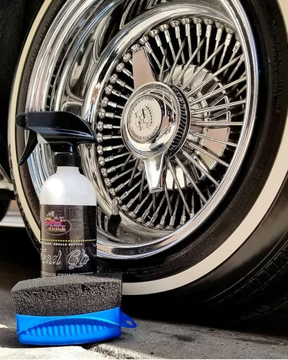 Tread Glo TG-1 Tire and Exterior Trim Dressing Long Lasting Super Shine Dressing for Tires, Rubber, Plastic, Trim and More Safe for Cars, Trucks, SUVs, RVs & More 1 Gallon